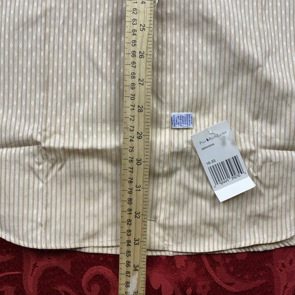 VTG Polo Ralph Lauren Shirt Mens 16 33 Pinstripe French Cuff New w/Tags *read - Picture 8 of 13